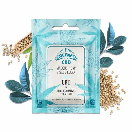 MASQUE TISSU VISAGE RELAX - MASQUE CBD GREENEO